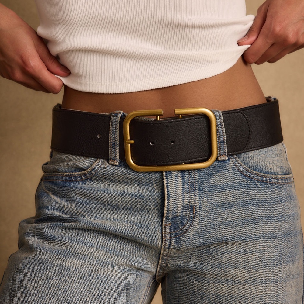 12th Tribe Oro Black and Gold Belt Size XS/SXS/S